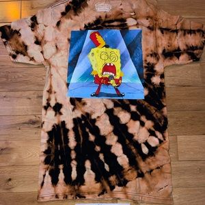 Bleached Tie Dyed Graphic T-Shirt
